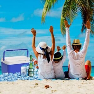 Family Beach Essentials Package - Cooler, Chairs, and Umbrella
